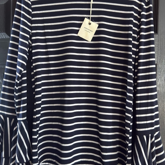 Striped Flare Sleeve Top - Picture 3 of 5